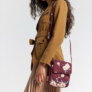 Vera Bradley Performance Twill Small Crossbody Purse, Blooms and Branches Hobo